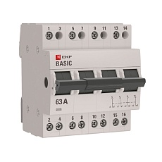 Трехпозиционный переключатель 4P 63А EKF Basic tps-4-63