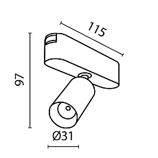 Трековый светодиодный светильник Maytoni Technical Focus LED TR103-1-5W3K-M-B 1