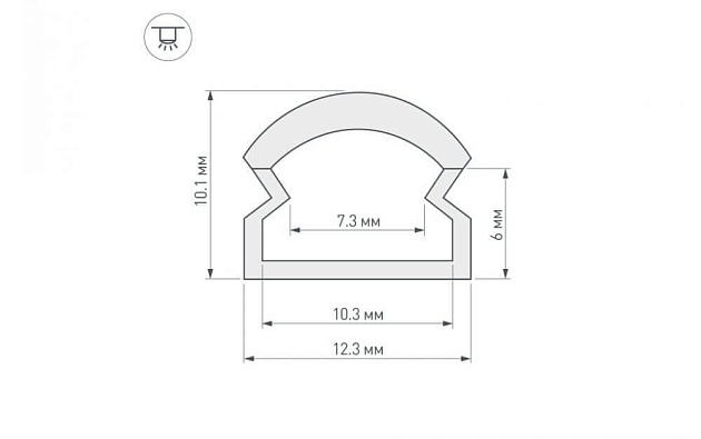 Профиль Arlight WPH-LINE-1210R-2000 OPAL 023303 Фото № 2