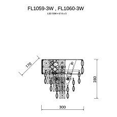 Настенный светильник Fluorite Majeste Chrome FL1059-3W 3