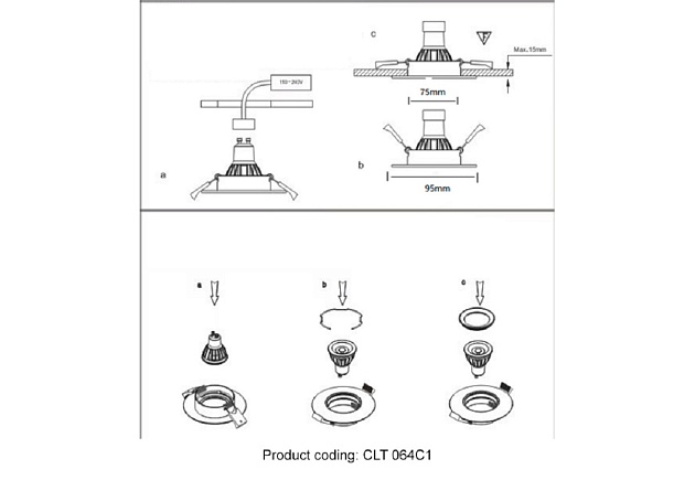 Встраиваемый светильник Crystal Lux CLT 064C1 WH Фото № 3