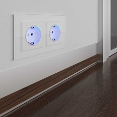 Розетка с заземлением и подсветкой Werkel белая W1171401 4690389155338 4