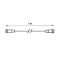 Удлинитель для гирлянд Uniel UCX-F90 E/1M/BK UL-00013223 2