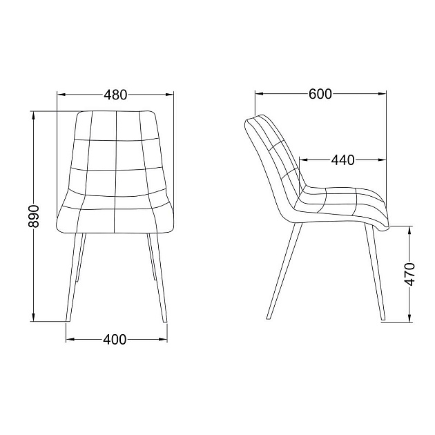 Кухонный стул AksHome Fred светло-серый, ткань 72360 Фото № 2