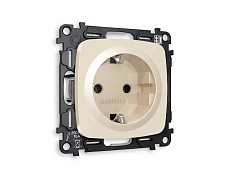Комплект механизма электрической розетки AMBRELLA VOLT OMEGA Бежевый глянец с/з на винтовых зажимах QUANT (OP3060, VM141) MO306010