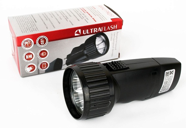 Рабочий светодиодный фонарь Ultraflash Accu Profi аккумуляторный 130х55 40 лм LED3859  14020 фото 5