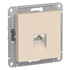 Розетка компьютерная RJ45 Systeme Electric AtlasDesign 5e кат UTP бежевая ATN000283