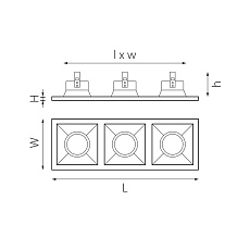 Комплект из светильников и рамки Lightstar Domino Quadro (214537+214506+214507+214506) D537060706 1