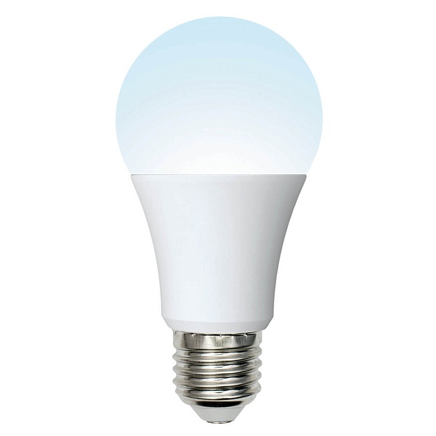 Лампа светодиодная Uniel E27 10W 4000K матовая LED-A60-10W/NW/E27/FR/12-24V PLO55WH UL-00002381 фото 