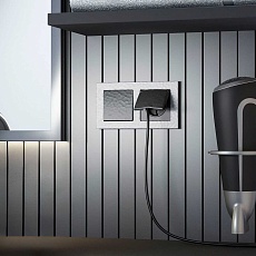 Выключатель Werkel Hammer одноклавишный черный W1210008 4690389161971 1