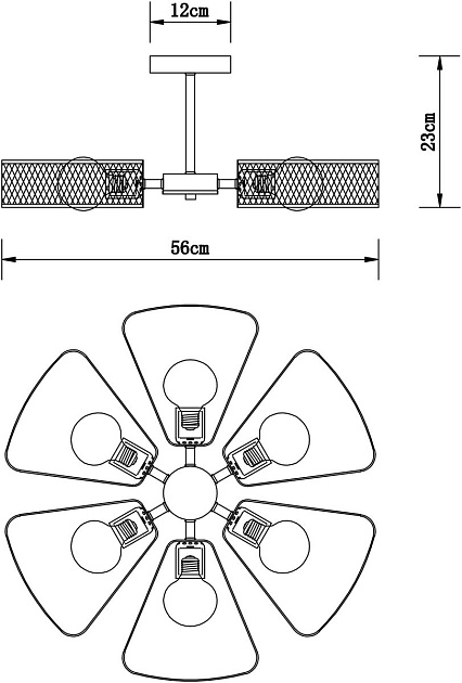 Потолочная люстра Arte Lamp Maasym A7044PL-6BK фото 2