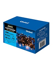 Светодиодная гирлянда Uniel 220V теплый белый ULD-S2000-200/DGA Warm White IP20 UL-00007308 3