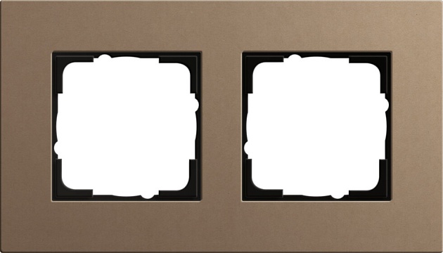 Рамка 2-постовая Gira Esprit Lenoleum-Multiplex светло-коричневый 0212221 фото 