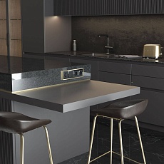 Рамка Werkel Baguette на 4 поста айвори черный/латунь W0042852 4690389193323 2