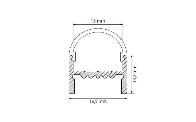 Профиль Arlight ARH-WIDE-H20-2000 ANOD 018859 Фото № 2