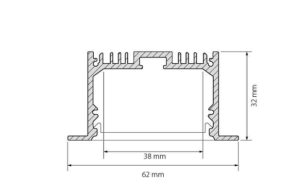Профиль Arlight SL-LINIA62-F-2000 ANOD 019292 Фото № 2