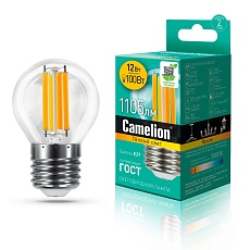 Лампа светодиодная Camelion E27 12W 3000K LED12-G45-FL/830/E27 13714