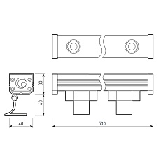 Линейный светодиодный прожектор Arlight AR-LINE-500-12W Day4000 (GR, 15x60 deg, 230V) 041725 3