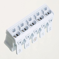 Клемма монтажная с/з Stekker для подключения фазных проводников, 5 контактных групп (3 ввода, 3 вывода на полюс), LD294-5105 32959 5