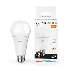 Лампа светодиодная Gauss E27 25W 3000K матовая 73215 2