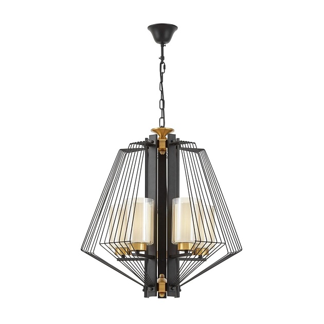 Подвесная люстра Lumina Deco Canti LDP 1244-5 BK+MD Фото № 1
