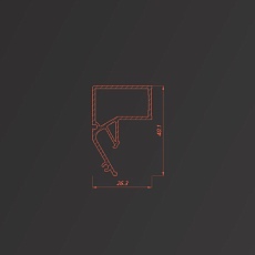 Потолочный парящий профиль Flexy для натяжных потолков 2392 FLY 03 9005 2