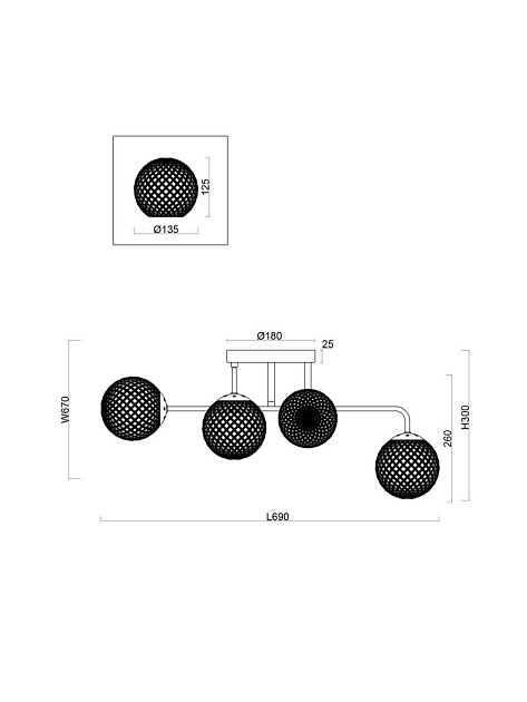 Люстра Freya FR8016PL-06BBS изображение 3 Люстра Freya FR8016PL-06BBS Фото № 3