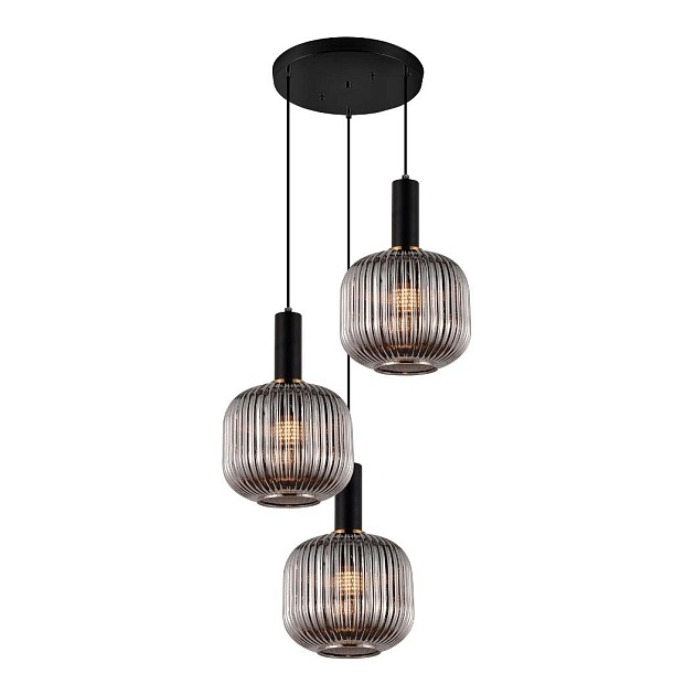 Подвесная люстра Lumina Deco Gato LDP 1217-3 GY+BK Фото № 1