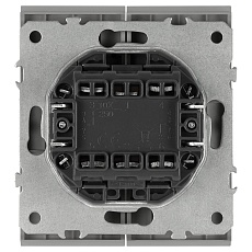 Переключатель ЭРА Arktik 16-1106-03 двойной 10АХ-250В алюминий Б0070366 2