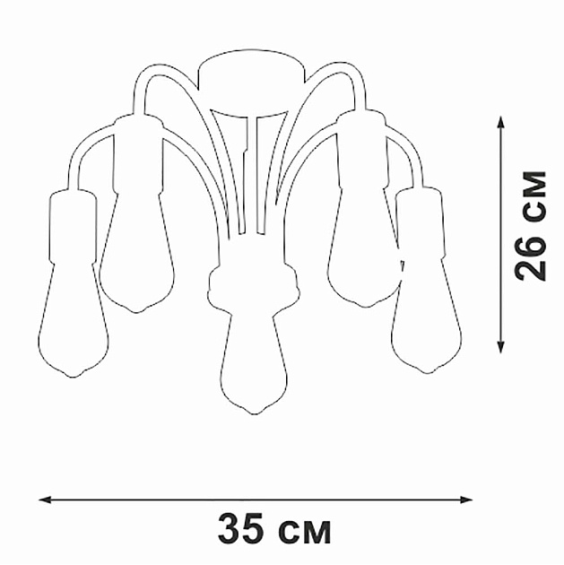 Потолочная люстра Vitaluce V3024-1/5PL Фото № 2