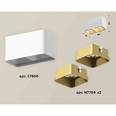 Комплект накладного светильника Ambrella light Techno Spot XS7850004 SWH/SGD белый песок/золото песок (C7850, N7704) 2