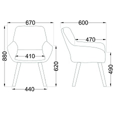 Кресло AksHome Soft красный, велюр 64742 1