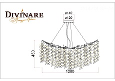 Подвесная люстра Divinare Salice 3134/01 SP-14 1