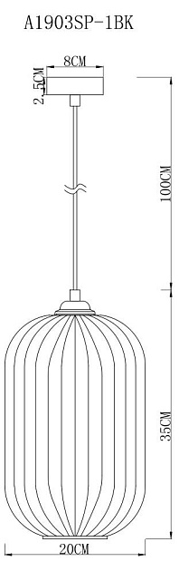 Подвесной светильник Arte Lamp Arwen A1903SP-1BK изображение 4 Подвесной светильник Arte Lamp Arwen A1903SP-1BK Фото № 4