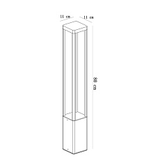 Уличный светодиодный светильник Arte Lamp Pherkad A2728PA-1BK 1