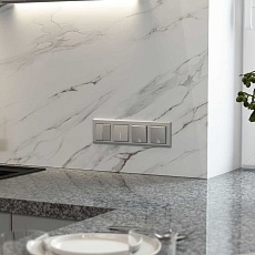 Выключатель Werkel одноклавишный с подсветкой серебро W1110165 4690389195501 1