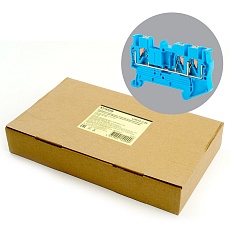 Зажим пружинный, 3-проводной проходной ЗНИ - 2,5, JXB PT 2.5 TW, синий LD573-2-25 49251