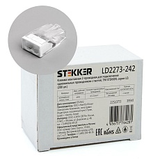 Клемма монтажная 2-проводная с пастой Stekker для 1-жильного проводника, LD2273-242 39941