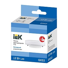 Лампа светодиодная IEK GX53 12W 6500K матовая LLE-T80-12-230-65-GX53 1