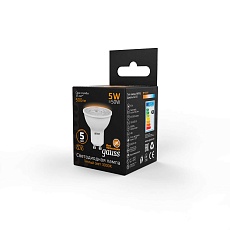 Лампа светодиодная Gauss GU10 5W 3000K матовая 101506105 1