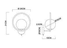 Бра Arte Lamp Matisse A7741AP-1BK 1