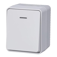 Выключатель одноклавишный Systeme Electric AtlasDesign 10A 250V с подсветкой белый ATN540113