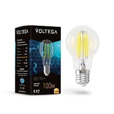 Лампа светодиодная Voltega E27 9W 2700K прозрачная 7227 1