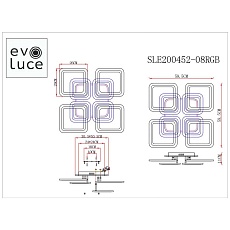 Потолочная светодиодная люстра Evoluce Qutro SLE200452-08RGB 1