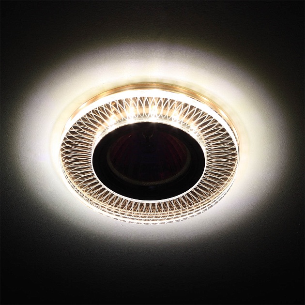 Точечный светильник ЭРА с подсветкой DK LD44 TEA 3D Б0037354 фото 2