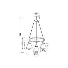 Подвесная люстра Vele Luce Norina VL5842P03 3