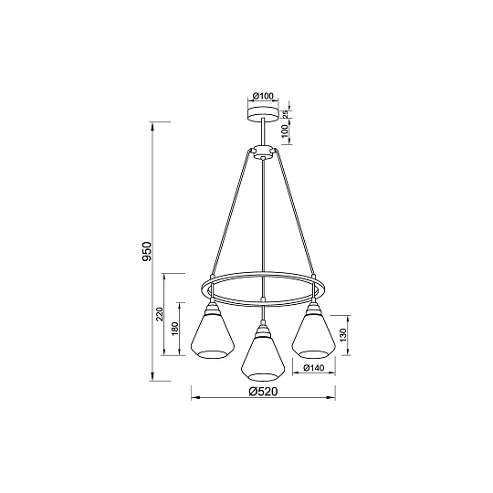 Подвесная люстра Vele Luce Norina VL5842P03 фото 4