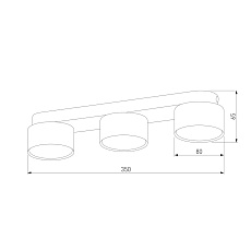 Потолочная люстра TK Lighting 6142 Space Black Gold 1