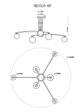 Потолочная люстра MyFar Stacy MR1015-6P 1