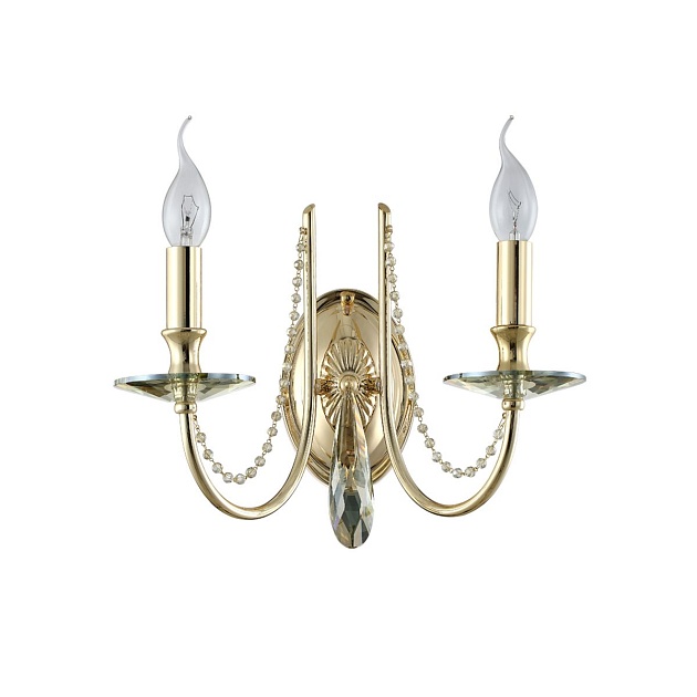 Бра Crystal Lux Victoria AP2 Gold/Amber изображение 1 Бра Crystal Lux Victoria AP2 Gold/Amber Фото № 1